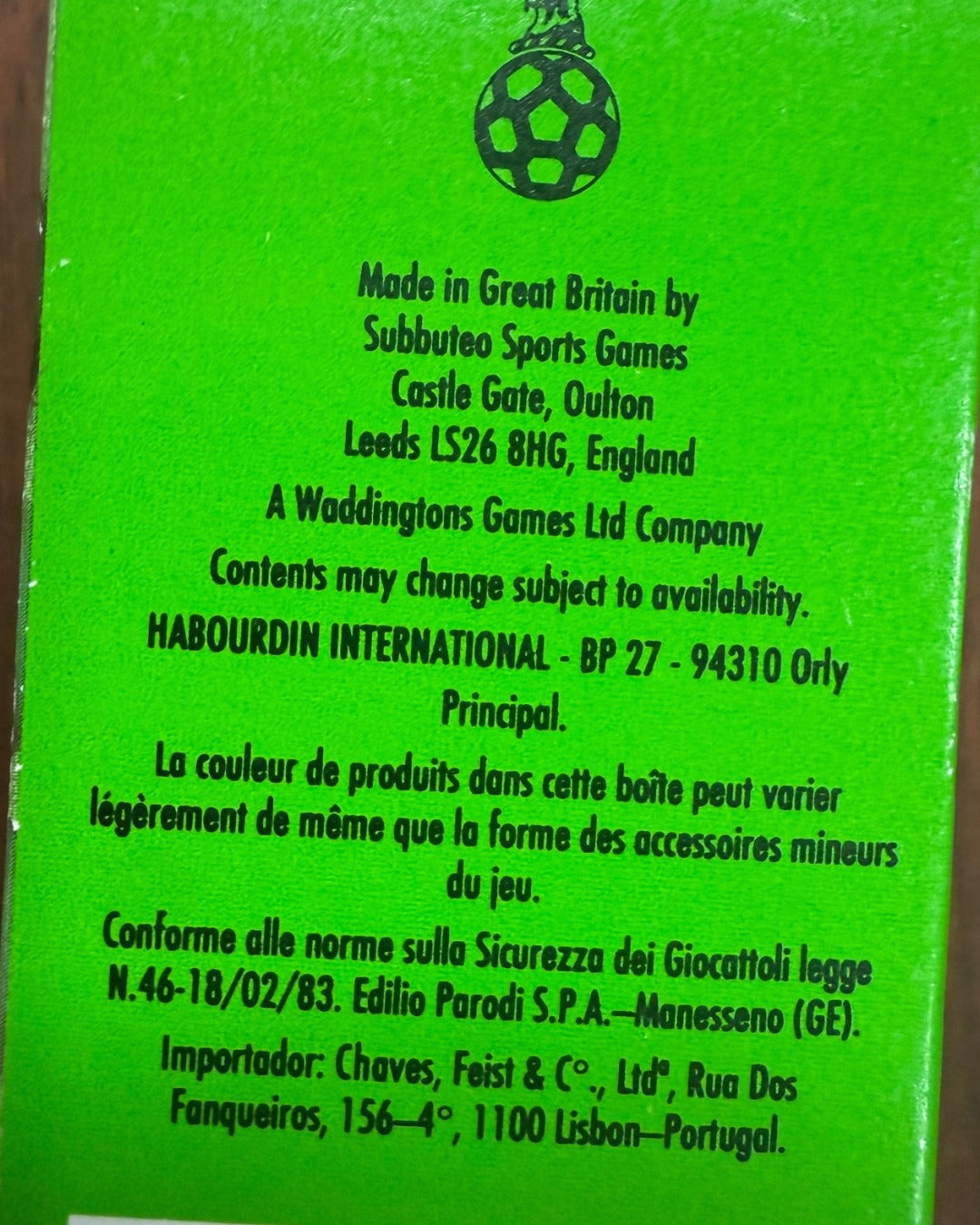 Subbuteo Terna Arbitrale Vintage 61107