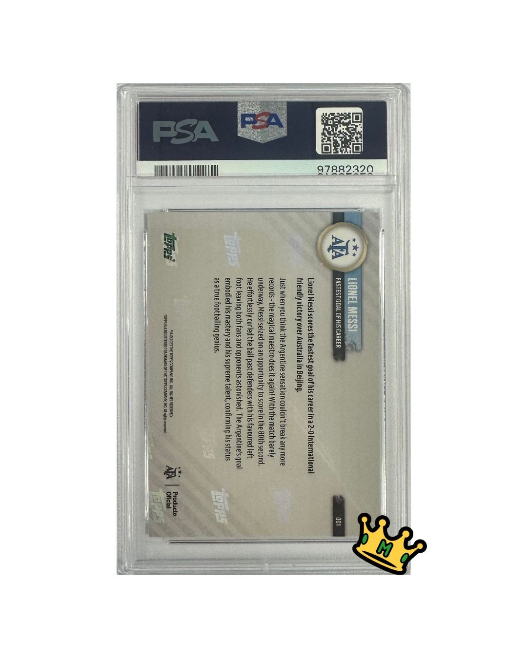 2023 TOPPS NOW ARGENTINA LIONEL MESSI #1 PSA 10