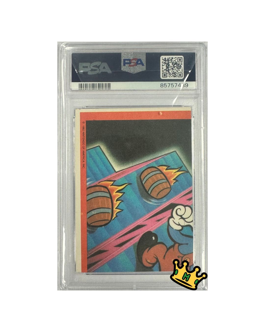 1982 DONKEY KONG DONKEY KONG KALLING! STICKERS PSA 7