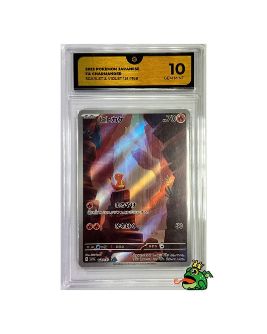2023 POKEMON JAPANESE FA CHARMANDER SCARLET & VIOLET 151 #168 GLOBAL GRADING 10