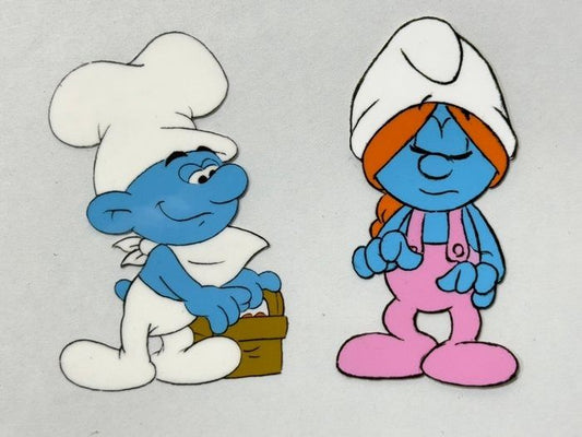 The Smurfs, 1981 - 2 Cels di animazione originali