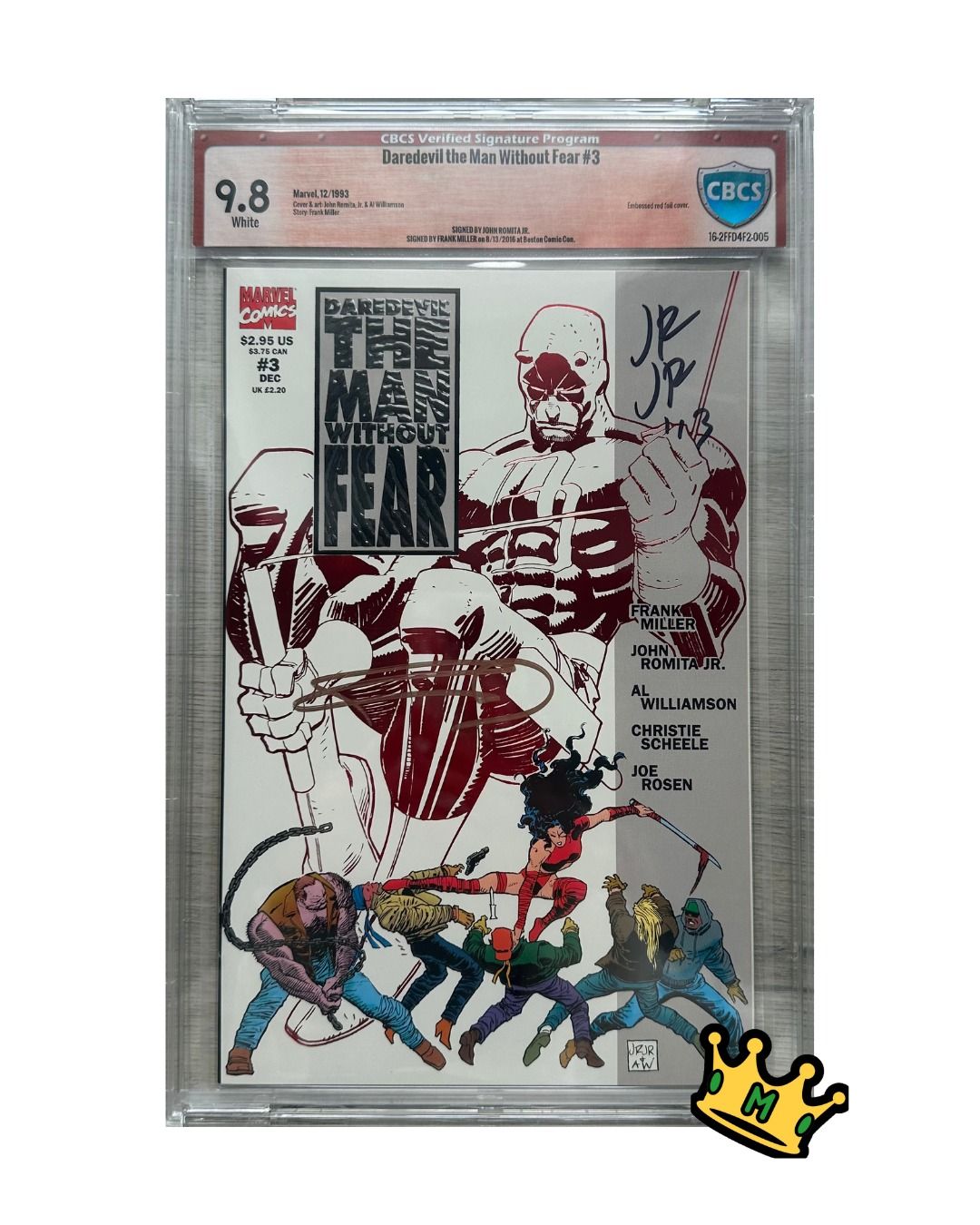 Daredevil the Man Without Fear #3, Marvel, 12/1993 (CBCS) Signed