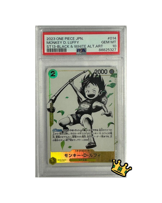 2023 ONE PIECE MONKEY D.LUFFY ST13-Black&White ALT.ART #014 PSA 10 (JP)