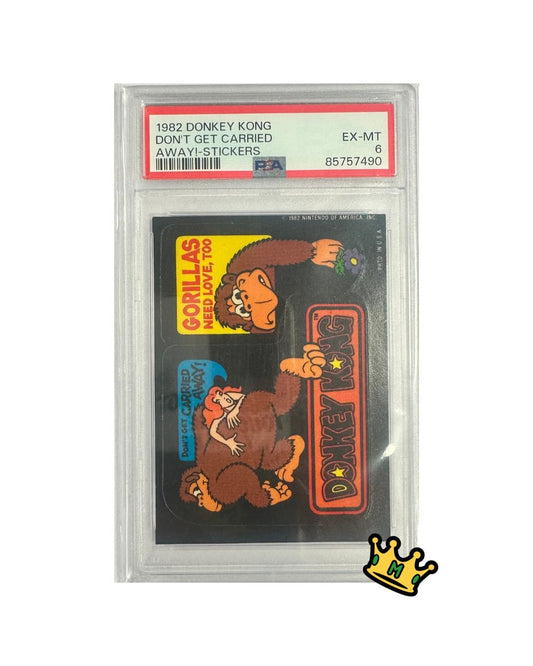 1982 DONKEY KONG DON'T GET CARRIED AWAY!-STICKERS PSA 6