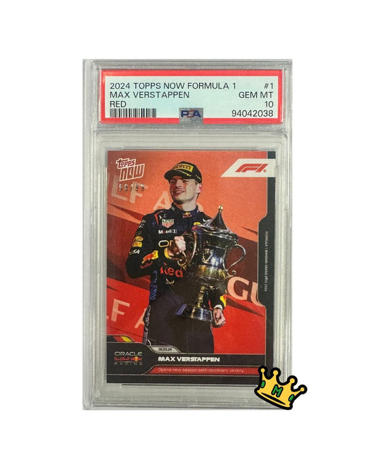 2024 TOPPS NOW FORMULA 1 MAX VERSTAPPEN RED #1 PSA 10