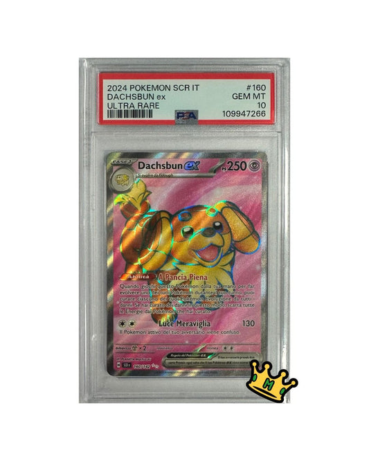 2024 POKEMON ITALIAN SCR IT-STELLAR CROWN #160 DACHSBUN EX ULTRA RARE PSA 10