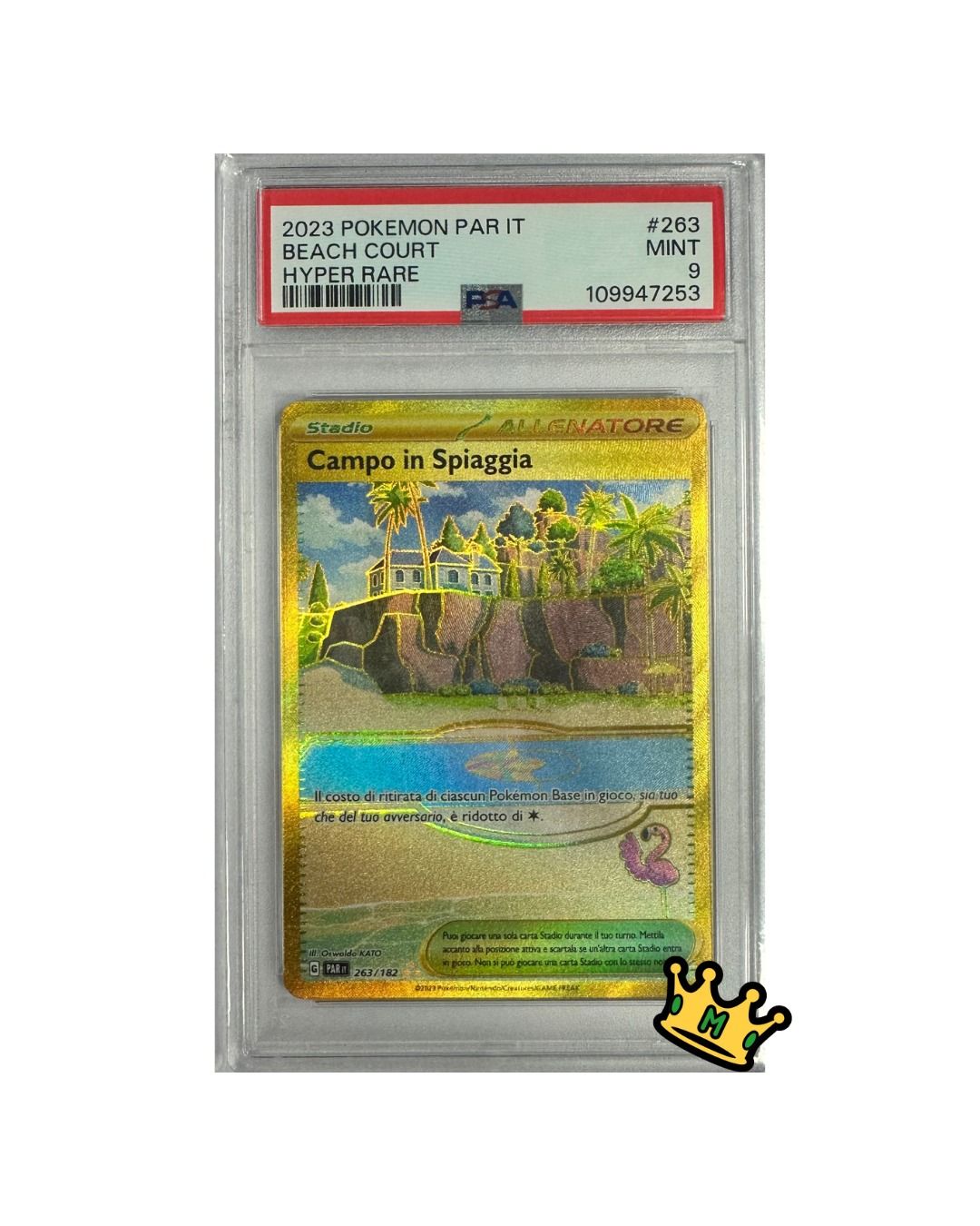 2023 POKEMON ITALIAN PAR IT-PARADOX RIFT #263 BEACH COURT HYPER RARE PSA 9