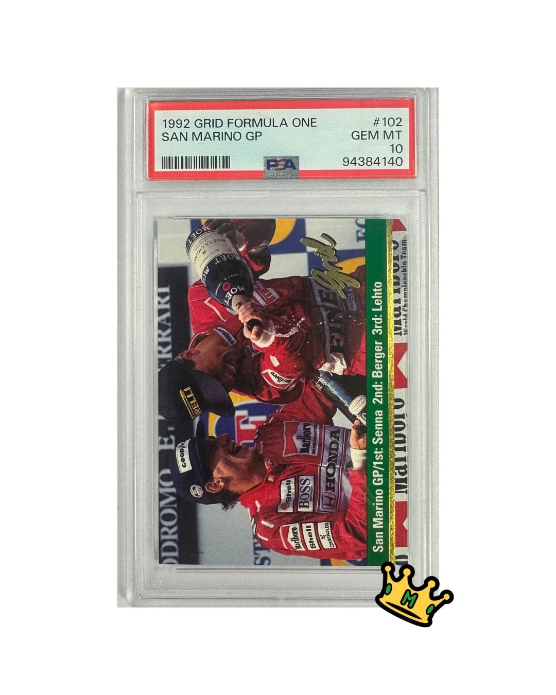 1992 GRID FORMULA ONE SAN MARINO GP #102 PSA 10