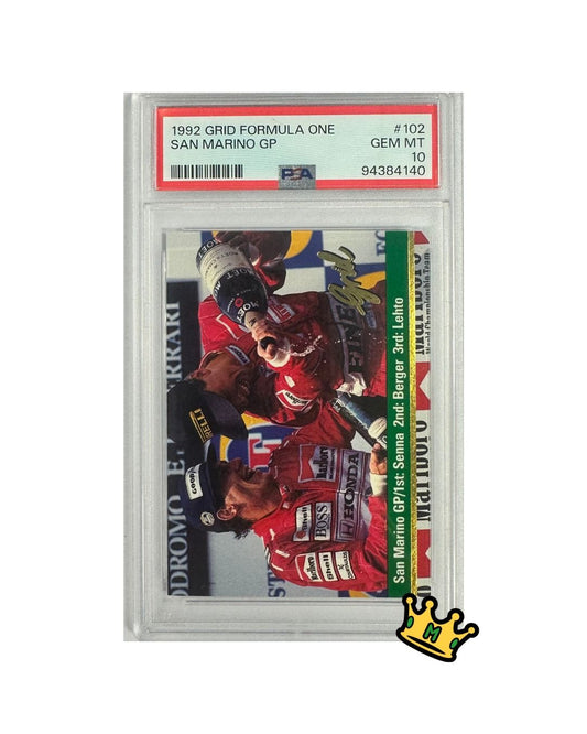 1992 GRID FORMULA ONE SAN MARINO GP #102 PSA 10