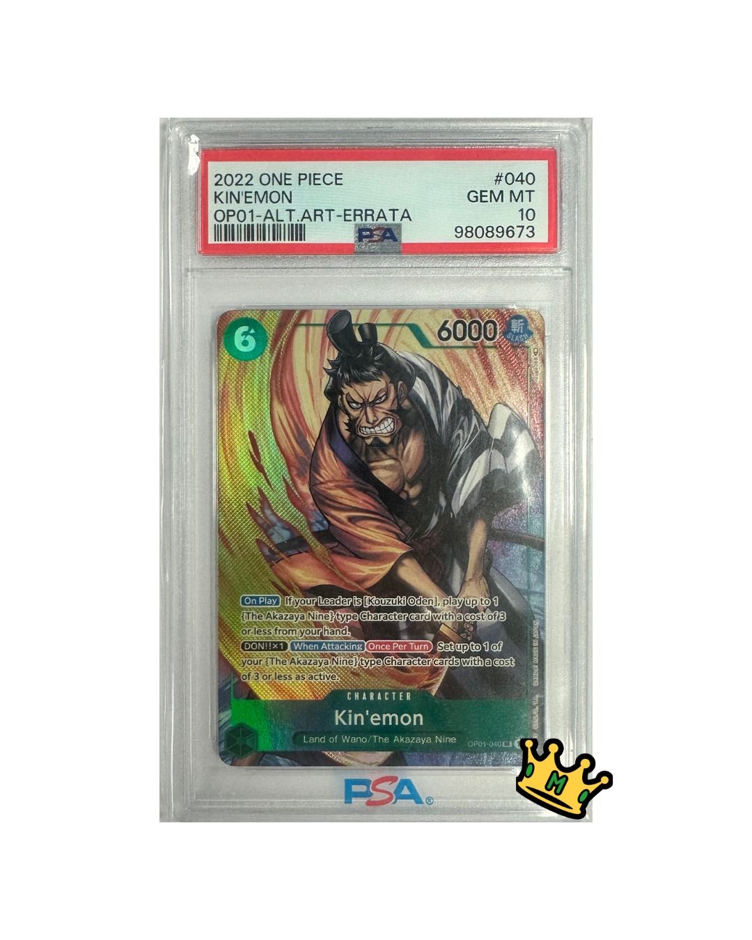 2022 One Piece KIN'EMON OP01-ALT.ART-ERRATA #040 PSA 10 (EN)