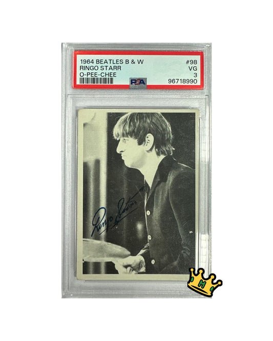 1964 BEATLES B & W RINGO STAR O-PEE-CHEE #98 PSA 3 (EN)