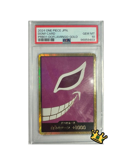 2024 ONE PIECE DON!! Card PRB-01-DOFLAMINGO-GOLD PSA 10 (JP)