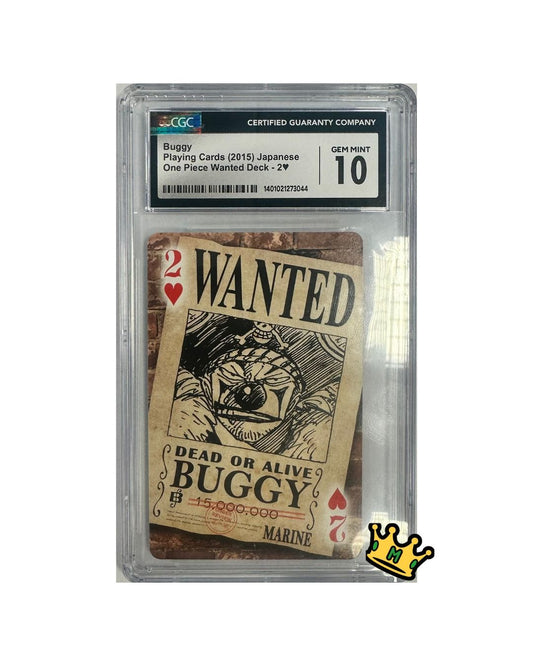 BUGGY Playing Cards (2015) Japanese One Piece Wanted Deck - 2, CGC 10