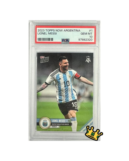 2023 TOPPS NOW ARGENTINA LIONEL MESSI #1 PSA 10