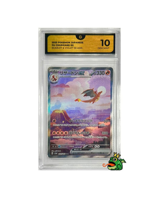 2023 POKEMON JAPANESE FA CHARIZARD EX SCARLET & VIOLET 151 #201 GLOBAL GRADING 10